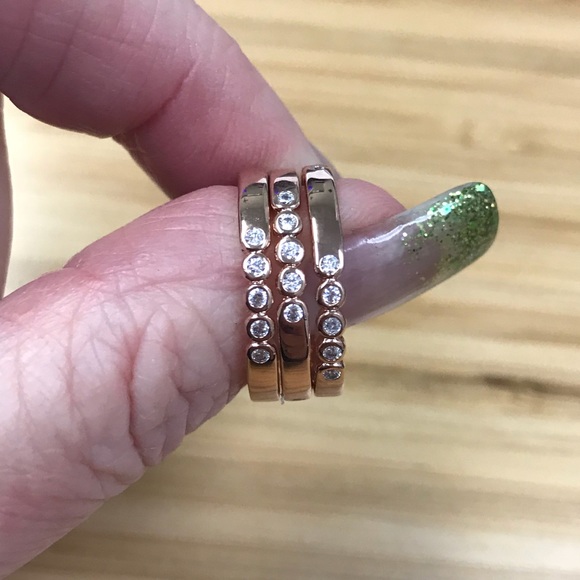 Kate Spade Stackable Rose Gold Rings - Picture 7 of 7